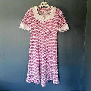 Vintage knit one of a kind, handmade dress sz 4